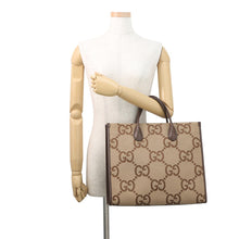 Load image into Gallery viewer, GUCCI Jumbo GG 2WAY Tote Bag Beige/Brown678839 Canvas Leather
