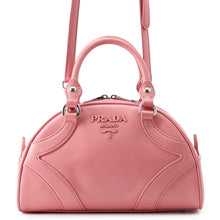 将图像加载到图库查看器中，PRADA Logo 2-Way Bowling Bag Pink1BB071 Leather
