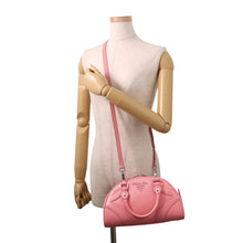 将图像加载到图库查看器中，PRADA Logo 2-Way Bowling Bag Pink1BB071 Leather
