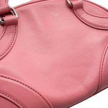 将图像加载到图库查看器中，PRADA Logo 2-Way Bowling Bag Pink1BB071 Leather
