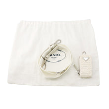 Load image into Gallery viewer, PRADA Triangle Shoulder Bag White1BH190 Raffia
