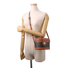 Load image into Gallery viewer, CELINE Triomphe Tambour Shoulder Bag Tan195192 PVC Leather Size Medium
