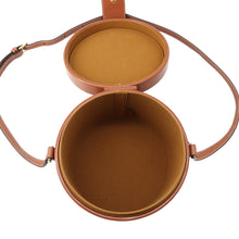 Load image into Gallery viewer, CELINE Triomphe Tambour Shoulder Bag Tan195192 PVC Leather Size Medium

