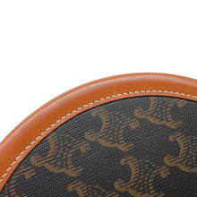 Load image into Gallery viewer, CELINE Triomphe Tambour Shoulder Bag Tan195192 PVC Leather Size Medium
