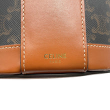Load image into Gallery viewer, CELINE Triomphe Tambour Shoulder Bag Tan195192 PVC Leather Size Medium
