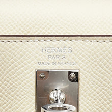 将图像加载到图库查看器中，HERMES Kelly Sellier tricolor Nata / Jaune Poussin / Sesame Epsom Size 25
