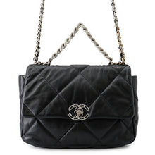 将图像加载到图库查看器中，CHANEL CHANEL 19 Dixneuf Matelasse Shoulder BlackAS1160 Lambskin Size Large
