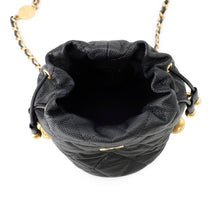 Load image into Gallery viewer, CHANEL Matelasse CC Logo Chain Mini Pouch BlackAP3111 Caviar Leather
