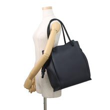 将图像加载到图库查看器中，LOEWE Flamenco Knot Tote Bag Midnight Blue/Black321.12.T30 Leather Size Large
