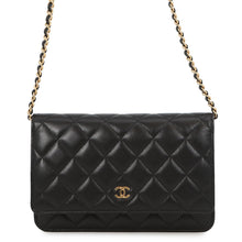 Load image into Gallery viewer, CHANEL Matelasse Chain wallet BlackAP0250 Lambskin
