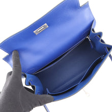 将图像加载到图库查看器中，HERMES Kelly Sellier Blue Electric Epsom Size 28
