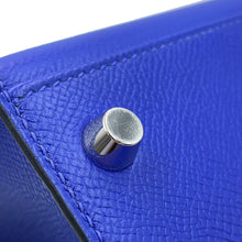 将图像加载到图库查看器中，HERMES Kelly Sellier Blue Electric Epsom Size 28
