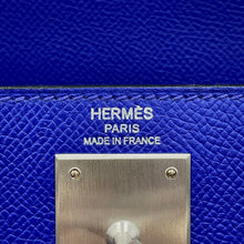 将图像加载到图库查看器中，HERMES Kelly Sellier Blue Electric Epsom Size 28
