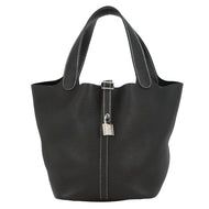 HERMES Picotin Lock Black Taurillon Clemence Size MM