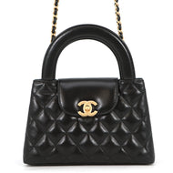CHANEL Matelasse Mini Shopping Bag BlackAS4416 Shiny Calf Leather