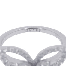 Load image into Gallery viewer, GRAFF Butterfly Silhouette Diamond Mini Ring Size Approximately No. 6RGR769 18K White Gold
