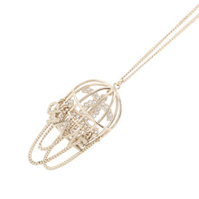 Load image into Gallery viewer, CHANEL Birdcage necklace CC Logo Gold Metal Rhinestone
