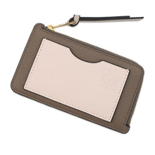将图像加载到图库查看器中，LOEWE Coin purse Card holder Taupe Grey/TalcC660Z40X07 Soft grain calf
