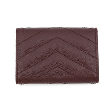 将图像加载到图库查看器中，SAINT LAURENT PARIS Origami Tiny Wallet Bordeaux668274 Leather
