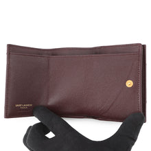 将图像加载到图库查看器中，SAINT LAURENT PARIS Origami Tiny Wallet Bordeaux668274 Leather
