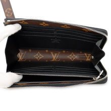 将图像加载到图库查看器中，LOUIS VUITTON Zippy Dragonne NoirM69407 Monogram Macassar Canvas
