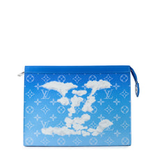 将图像加载到图库查看器中，LOUIS VUITTON Pochette Voyage Blue/WhiteM45480 Monogram Clouds
