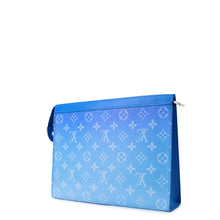 将图像加载到图库查看器中，LOUIS VUITTON Pochette Voyage Blue/WhiteM45480 Monogram Clouds
