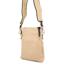 Load image into Gallery viewer, FENDI Pack Slim Clutch Beige/Black8BT337 Raffia Size Small
