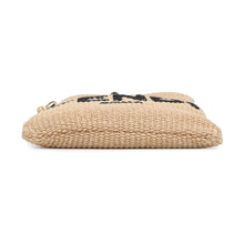 Load image into Gallery viewer, FENDI Pack Slim Clutch Beige/Black8BT337 Raffia Size Small
