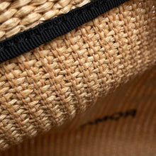 Load image into Gallery viewer, FENDI Pack Slim Clutch Beige/Black8BT337 Raffia Size Small
