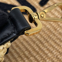Load image into Gallery viewer, FENDI Pack Slim Clutch Beige/Black8BT337 Raffia Size Small
