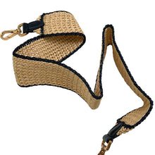 Load image into Gallery viewer, FENDI Pack Slim Clutch Beige/Black8BT337 Raffia Size Small
