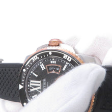 Load image into Gallery viewer, CARTIER Caliber de Cartier Diver W42mm Stainless Steel K18PG Rubber Black DialW7100055
