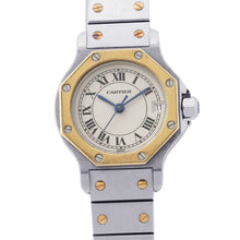 Load image into Gallery viewer, CARTIER Santos Octagon SM W25mm Stainless Steel K18YG Ivory DialW2001683

