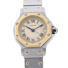 Load image into Gallery viewer, CARTIER Santos Octagon SM W25mm Stainless Steel K18YG Ivory DialW2001683
