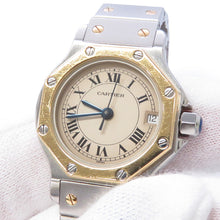 Load image into Gallery viewer, CARTIER Santos Octagon SM W25mm Stainless Steel K18YG Ivory DialW2001683
