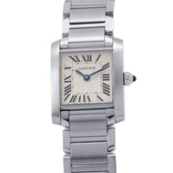 CARTIER Tank Francaise SM H25mm×W20mm Stainless Steel Ivory DialW51008Q3