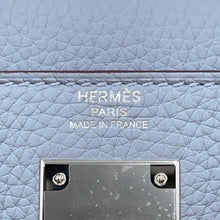 Load image into Gallery viewer, HERMES Kelly Retourne Blue Lin Togo Leather Size 28
