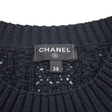 将图像加载到图库查看器中，CHANEL COCO BEACH Pullover Knit Sweater Size 38 BlackP76925 K11083 94305 Cotton 100%
