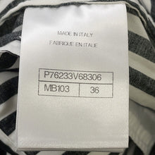 Load image into Gallery viewer, CHANEL Coco Beach Striped Bottom Pants Size 36 Black/WhiteP76233 98% Cotton, 2% Elestain
