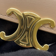 将图像加载到图库查看器中，CELINE Triomphe Card Case Taupe Grey10P073DPV Shiny Calf Leather
