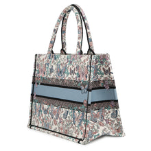 Load image into Gallery viewer, Dior Book Tote Toile de Jouy Papillon White/MulticolorM1296ZEEV_M933 Canvas Size Medium
