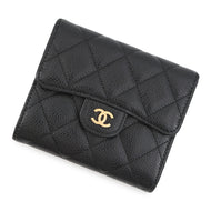 CHANEL Matelasse Classic Flap Wallet BlackAP0231 Caviar Leather