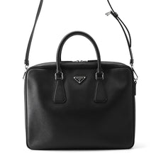将图像加载到图库查看器中，PRADA 2way business bag Black2VE028 Saffiano Leather
