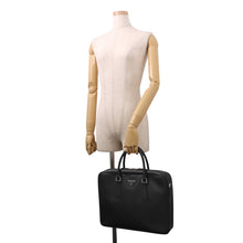 将图像加载到图库查看器中，PRADA 2way business bag Black2VE028 Saffiano Leather
