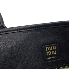 Load image into Gallery viewer, MIUMIU Avant Tulle Tote Bag Black5BG310 Leather Size Large

