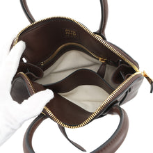 Load image into Gallery viewer, MIUMIU Avant Tulle Top Handle Bag Briarwood5BB169_2BBL_F0NBL_V_OOO Nappa Leather Size Small
