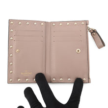 Load image into Gallery viewer, Valentino Garavani Studded Compact Wallet Jasmin Flower Leather
