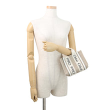 Load image into Gallery viewer, Chloe Woody 2WAYBag Beige/WhiteCHC22AP237I26101 Canvas Leather Size Mini
