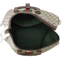 Load image into Gallery viewer, GUCCI Duffle Bag Beige/Multicolor834460 GG Supreme Leather Size Medium
